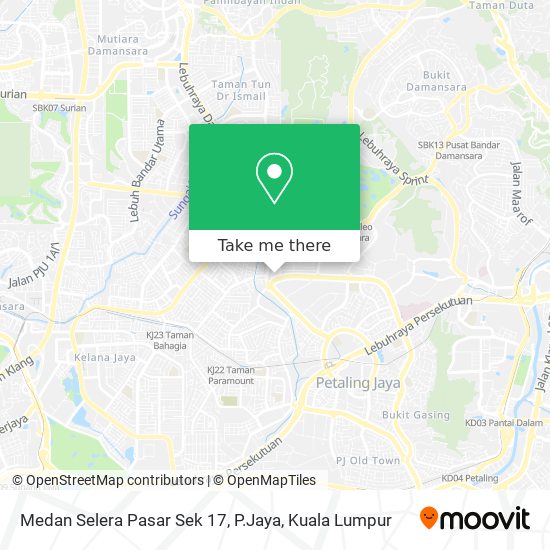 Peta Medan Selera Pasar Sek 17, P.Jaya