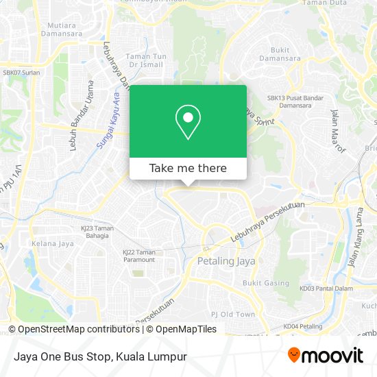 Jaya One Bus Stop map