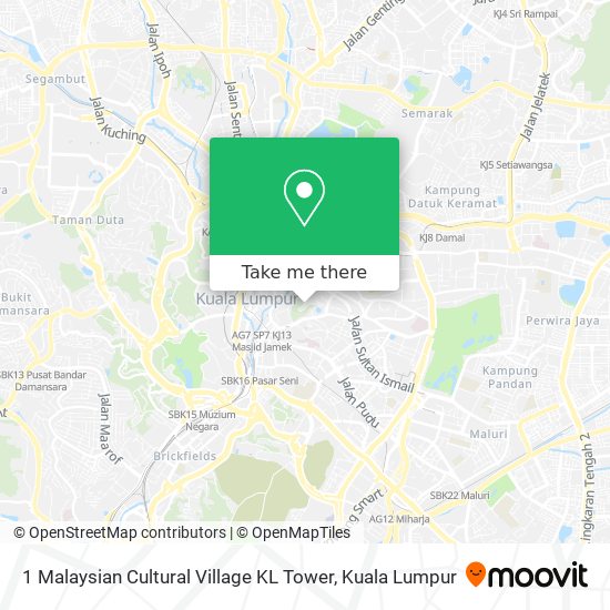 1 Malaysian Cultural Village KL Tower map