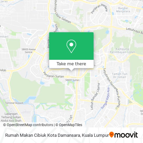 Peta Rumah Makan Cibiuk Kota Damansara