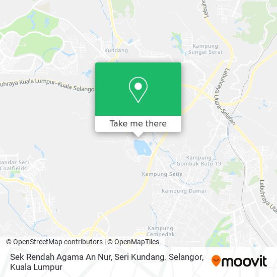 Sek Rendah Agama An Nur, Seri Kundang. Selangor map