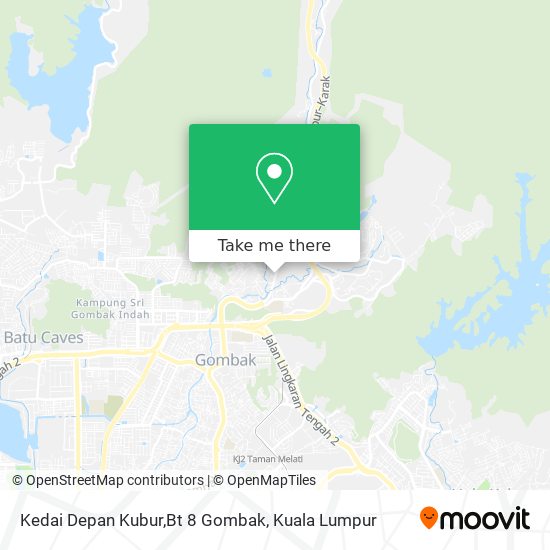 Kedai Depan Kubur,Bt 8 Gombak map