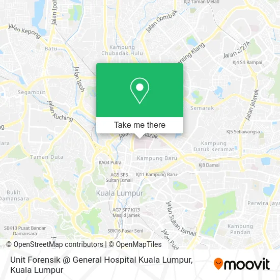 Unit Forensik @ General Hospital Kuala Lumpur map