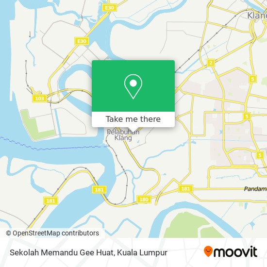 Sekolah Memandu Gee Huat map