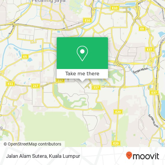 Jalan Alam Sutera map