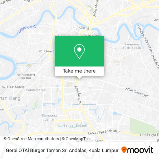 Gerai OTAi Burger Taman Sri Andalas map