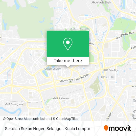 Sekolah Sukan Negeri Selangor map