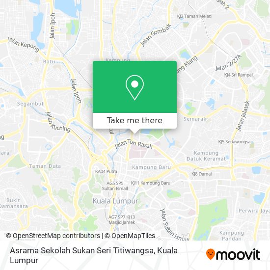 Peta Asrama Sekolah Sukan Seri Titiwangsa