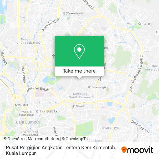 Pusat Pergigian Angkatan Tentera Kem Kementah map