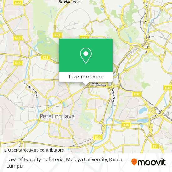 Law Of Faculty Cafeteria, Malaya University map