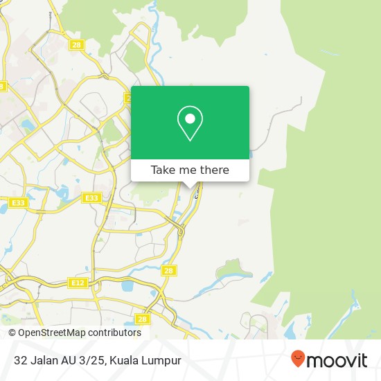 32 Jalan AU 3/25 map