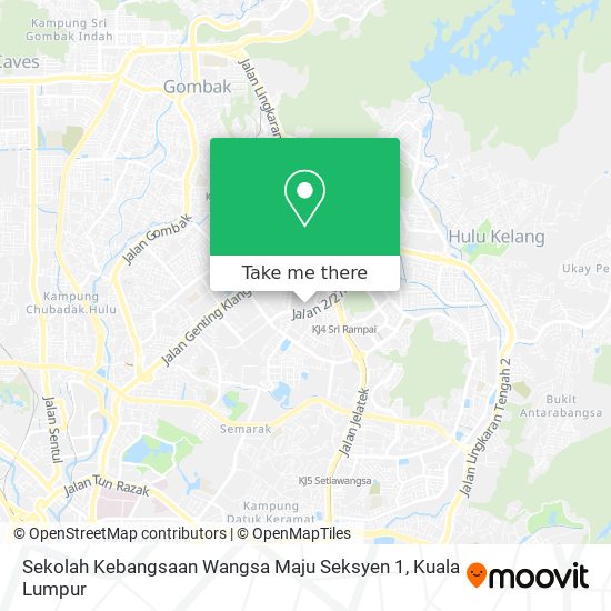 Bagaimana Untuk Pergi Ke Sekolah Kebangsaan Wangsa Maju Seksyen 1 Di Kuala Lumpur Menggunakan Bas Mrt Lrt Atau Monorel