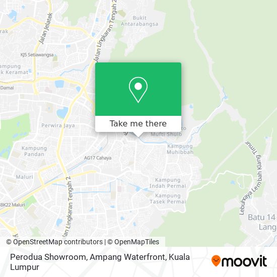 Perodua Showroom, Ampang Waterfront map