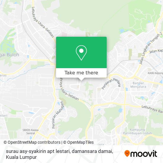 Peta surau asy-syakirin apt lestari, damansara damai