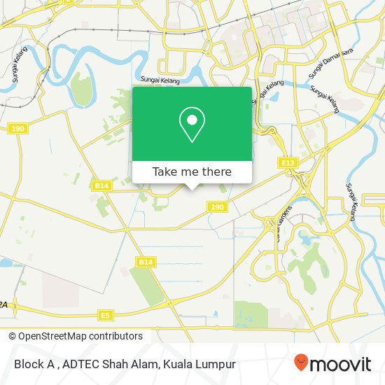 Block A , ADTEC Shah Alam map