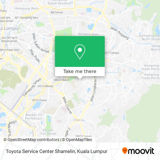 Toyota Service Center Shamelin map