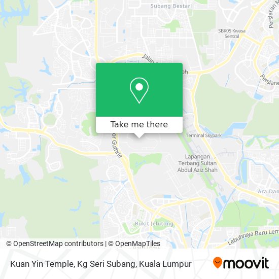 Kuan Yin Temple, Kg Seri Subang map
