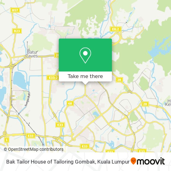 Peta Bak Tailor House of Tailoring Gombak