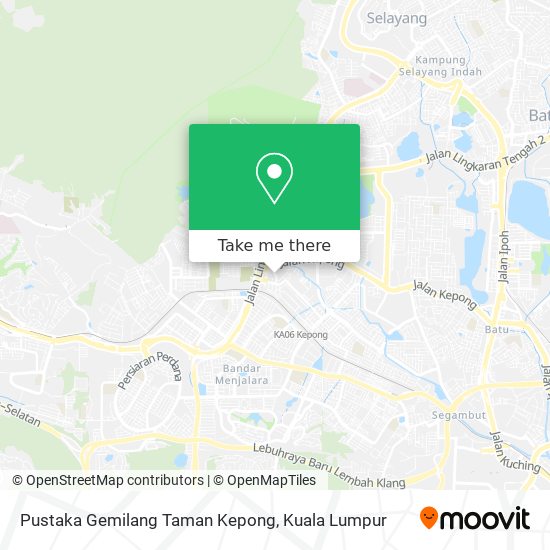 Pustaka Gemilang Taman Kepong map