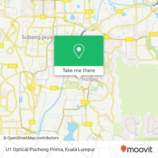 U1 Optical Puchong Prima map