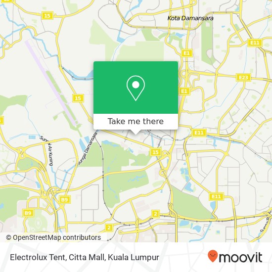 Electrolux Tent, Citta Mall map