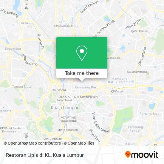 Restoran Lipis di KL map