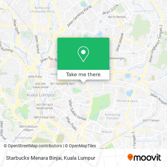Peta Starbucks Menara Binjai