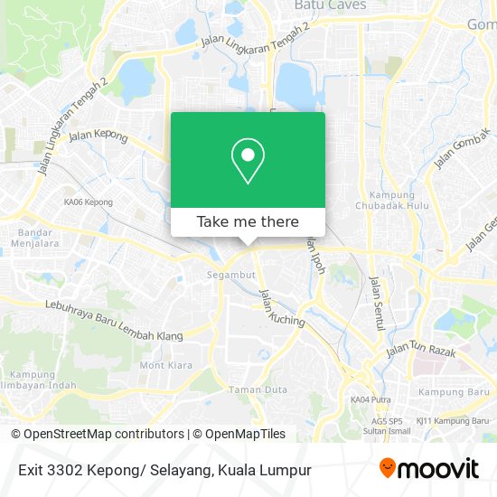 Exit 3302 Kepong/ Selayang map