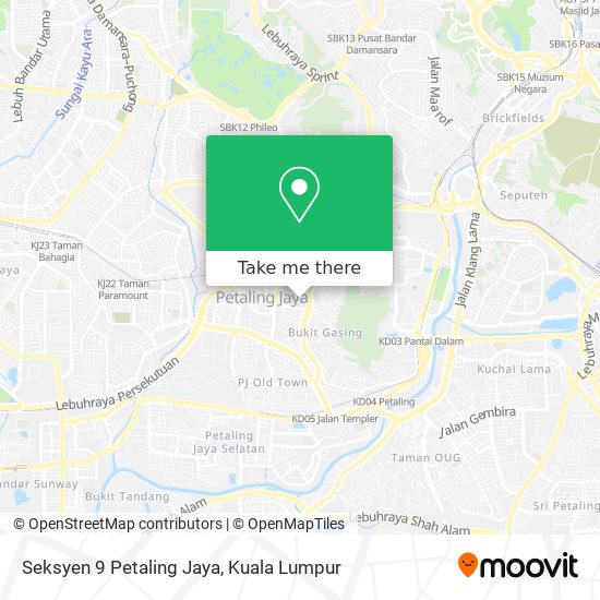 Seksyen 9 Petaling Jaya map