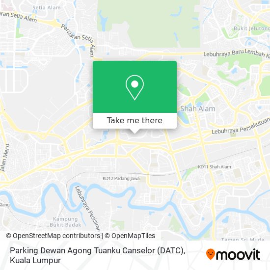 Parking Dewan Agong Tuanku Canselor (DATC) map