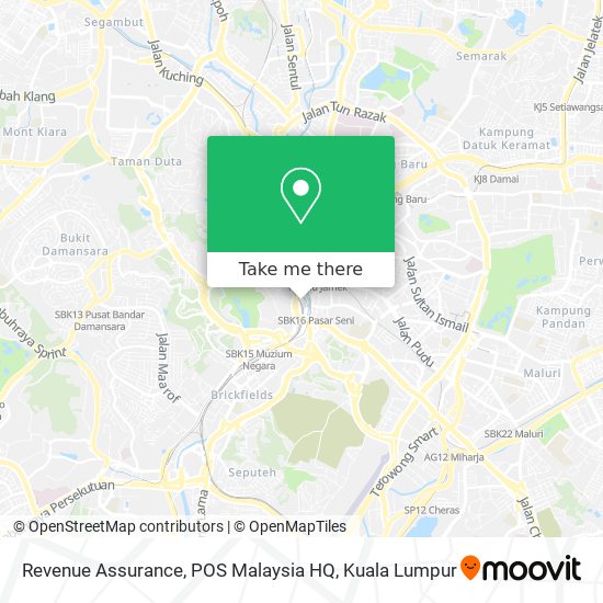 Revenue Assurance, POS Malaysia HQ map