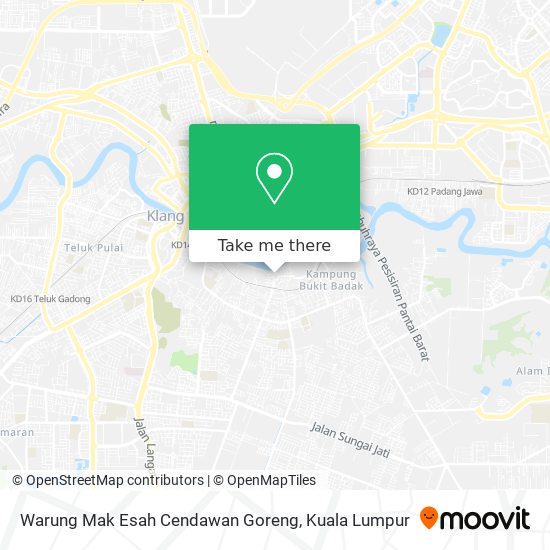 Peta Warung Mak Esah Cendawan Goreng