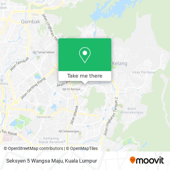 Seksyen 5 Wangsa Maju map