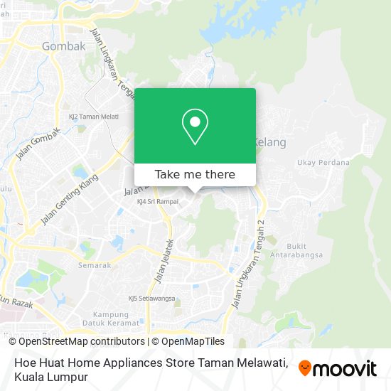 Hoe Huat Home Appliances Store Taman Melawati map