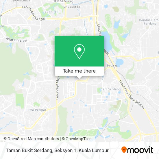 Taman Bukit Serdang, Seksyen 1 map