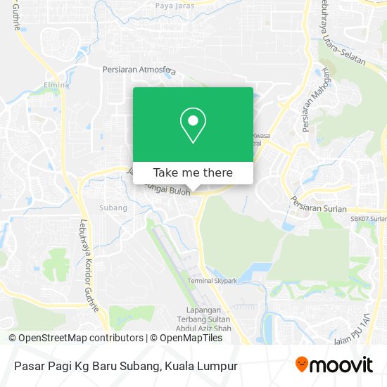 Pasar Pagi Kg Baru Subang map