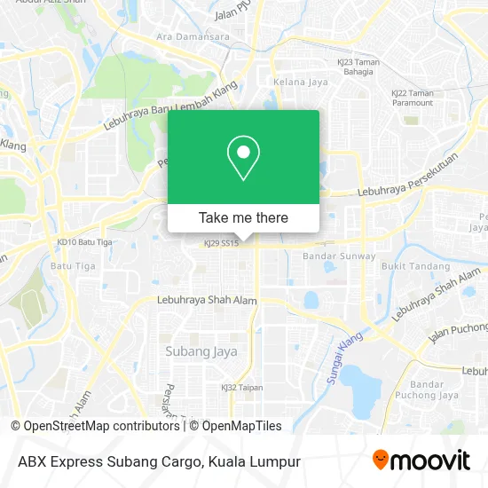 ABX Express Subang Cargo map