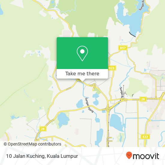 10 Jalan Kuching map