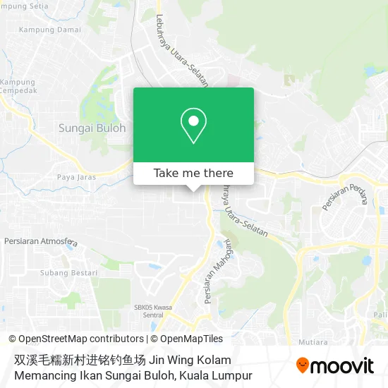 双溪毛糯新村进铭钓鱼场 Jin Wing Kolam Memancing Ikan Sungai Buloh map