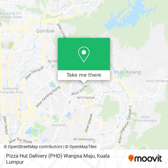 Pizza Hut Delivery (PHD) Wangsa Maju map