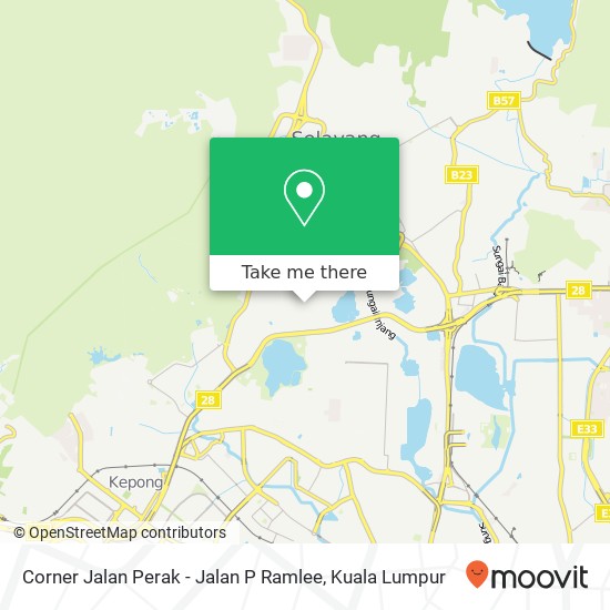 Peta Corner Jalan Perak - Jalan P Ramlee