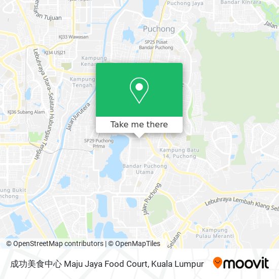 Peta 成功美食中心 Maju Jaya Food Court