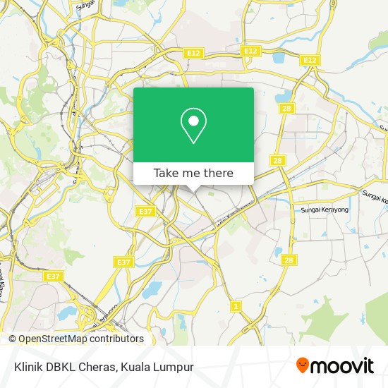 Klinik DBKL Cheras map