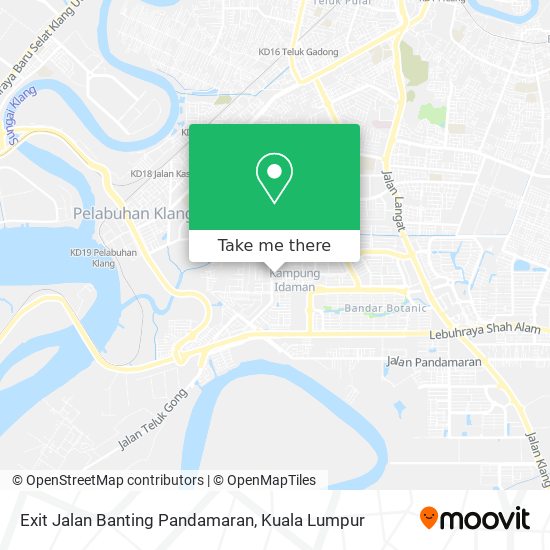 Exit Jalan Banting Pandamaran map