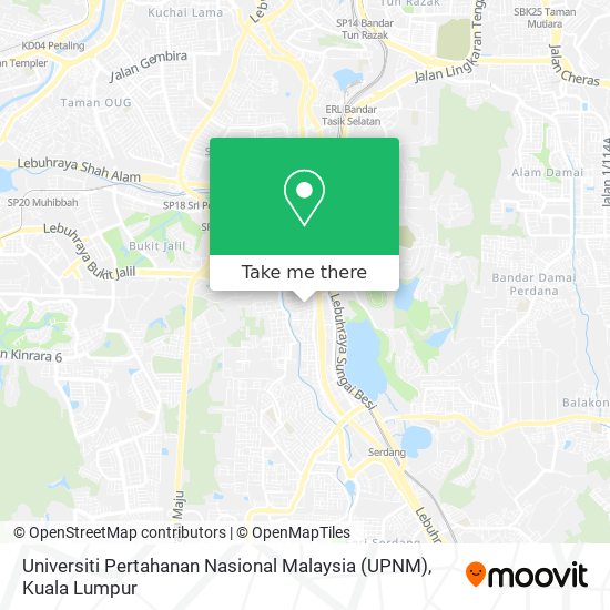 Peta Universiti Pertahanan Nasional Malaysia (UPNM)