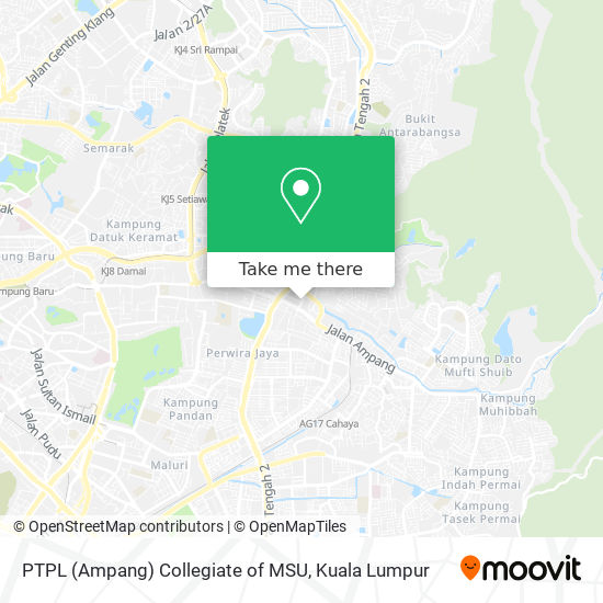 PTPL (Ampang) Collegiate of MSU map