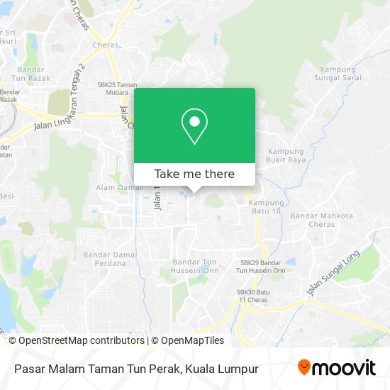 Peta Pasar Malam Taman Tun Perak