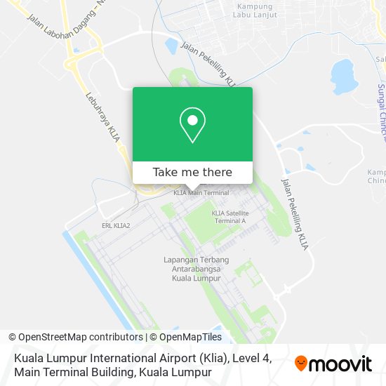 Kuala Lumpur International Airport (Klia), Level 4, Main Terminal Building map