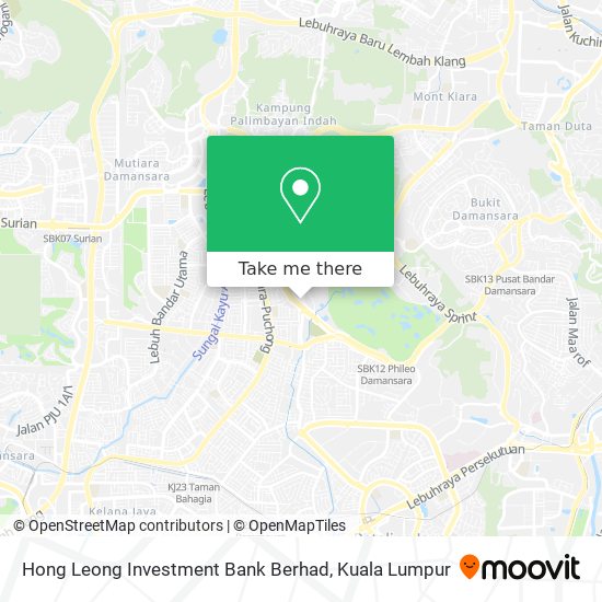 Peta Hong Leong Investment Bank Berhad