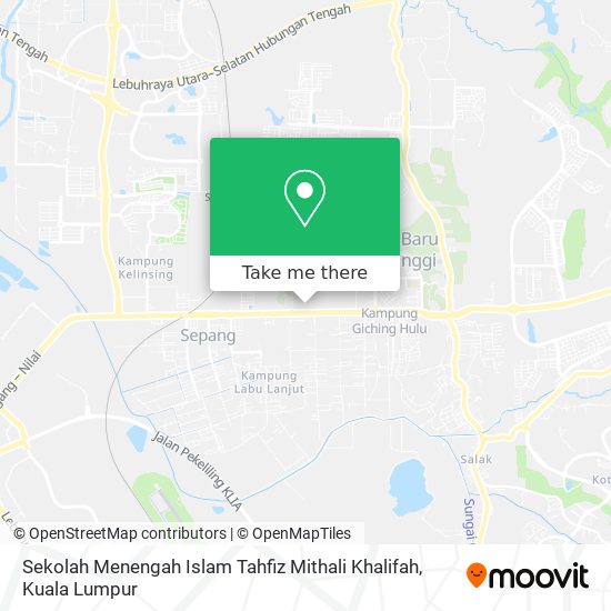 Peta Sekolah Menengah Islam Tahfiz  Mithali Khalifah